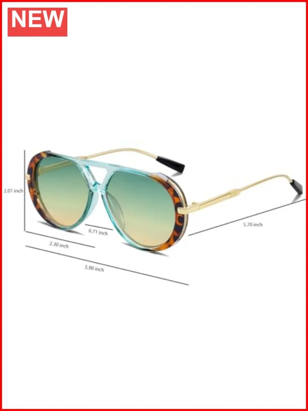 Oversized Aviator Sunglasses Retro Pilot Shades Vintage Chunky UV400